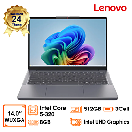 Laptop Lenovo Ideapad Slim 3 14IWC11-83RQ002PVN core 5-320, 8GD5, 512GB SSD, Intel Graphics, 14" WUXGA, 60Wh, ax+BT, W11H, Xám (Cloud Grey), 2Y WTY