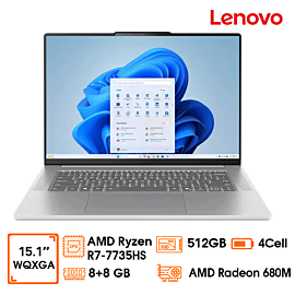 Laptop Lenovo IdeaPad Slim 5 OLED15ARP10, R7-7735HS, 16GD5 (8+8) bus 6400 , 512GB SSD, AMDRadeon 680M, 15,1" WQXGA, 4C 70Wh, ax+BT, W11H64, Xám (Cloud Grey), 2Y WTY_83J3001DVN