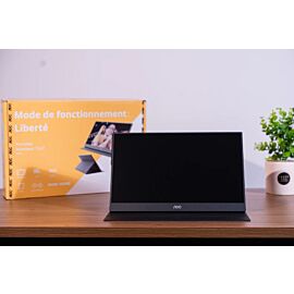 Màn hình di động AOC 16T20 Portable Monitor : 15.6" FHD Mini HDMI + Type-C; 250cd/m2; Loa 1W; Cable C to C; 3Y (16T20/71)