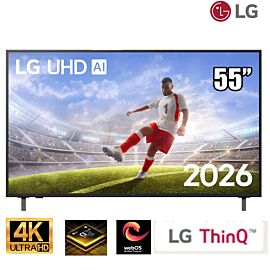 TV LG 55-inch 4K 55UA8055PSA - webOS 26; 60Hz, Voice Seach; Bộ xử lý α7 AI Processor 4K Gen8 ; Loa 20W,Nút AI mới, điều khiển giọng nói, thao tác kéo thả trên AI Magic Remote (2026)