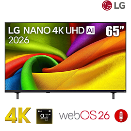 TV LG 65-inch 4K 65NU855BPSA- webOS 26, 60Hz, Voice Seach; Bộ xử lý α7 AI Processor 4K Gen9 ; Loa 20W, âm thanh vòm AI Sound Pro (11.1.2 kênh) ,Nút AI mới, điều khiển giọng nói, thao tác kéo thả trên AI Magic Remote, 2 chân 2 bên (2026)