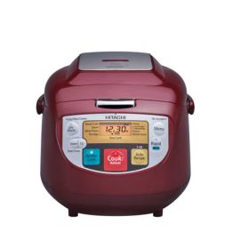 Nồi cơm điện tử Hitachi RZ-D10WFY-RE, 1.0L, 800W, chế độ nấu Double Cook, màu đỏ