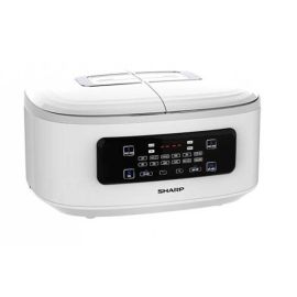 Nồi cơm 2 ngăn đa năng Sharp 1.8 lít (0.9 lít x 2) KN-TC50VN-WH, 900W, cảm ứng