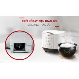 Nồi cơm điện tử Tefal RK732168 , 1.8L, 750W, bảng điều khiển tiếng Việt, lòng nồi 4 lớp dày 1.5 mm