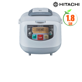 Nồi cơm điện tử Hitachi 1,8 lít RZ-D18XFY-GWH, 820W , 10 chế độ nấu, màu ghi trắng