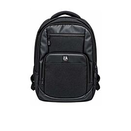 Ba lô Laptop MH - Xám- phối da - nhiều ngăn.