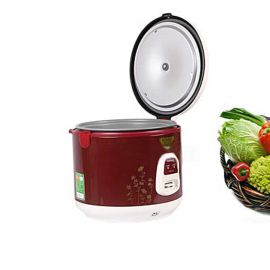 Nồi cơm điện cơ Cuckoo CR1713R, 3L, 900W, 8-10 người ăn, màu đỏ hoa