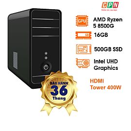 Máy bộ CPN CPC-8516G500.24W - Ryzen 5 8500G; B650; 16GD5; 500GB SSD M.2 NVME; HDMI; Tower 400W; 3Y