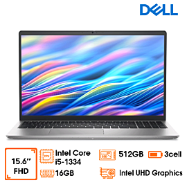 Laptop Dell 15 DC15250, 15.6" FHD, i5-1334U, 16GD5 (1x16GB) (up to 32GB), 512GB SSD, Intel Graphics, 41Wh, ax+BT, OfficeHS24+365, McAfee LS, Win 11 Home, Bạc (Platinum Silver), 1Y (DC15250-71092479)