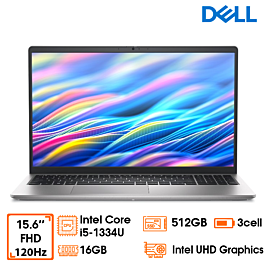 Laptop Dell 15 DC15250, 15.6" FHD (1920 x 1080) 120Hz + 250 nits, i5-1334U (10 cores, up to 4.60GHz), 16GD5 (1x16GB) bus 4400, 512GB SSD NVMe, 41Whr, Win11 Home, Platinium Silver, Microsoft Office Home 2024 + Microsoft 365 Basic 1 year, Dell Care Plus, 