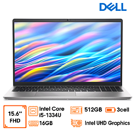 Laptop Dell 15 DC15250, 15.6" FHD, i5-1334U, 16GD5 (1x16GB) (up to 32GB), 512GB SSD, UMA, 41Wh, OfficeHS24, Win 11H, Bạc, 1Y (DC15250-I5U165W11SLU-27)