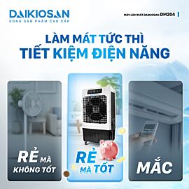 Máy làm mát không khí Daikiosan DM204, 510W, 70m², Ag+, bình chứa 100L