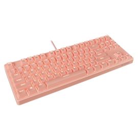 Bàn phím  cơ Gaming E-DRA EK387L-Pink; 87 phím; USB Type C; ABS top cover; Led trắng; Double injection key caps;màu hồng