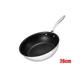 Chảo Inox nguyên khối chống dính vân đá tự nhiên Elmich Standard EL-2846IN26 size 26cm