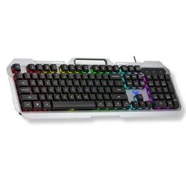 Bàn phím giả cơ gaming AULA F2023 Full size - USB, Màu Bạc-Đen, LED Rainbow, Khe giữ đt