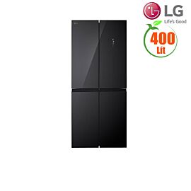 Tủ lạnh 4 cánh LG 400L Multi Door F40BG (inverter tiết kiệm điện năng, Multi Ari Flow phân bổ đều không khí lạnh, ngăn điểu chỉnh nhiệt độ linh hoạt theo từng loại thực phẩm, mặt kính đen.)