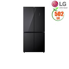 Tủ lạnh 4 cánh LG 502L Multi Door F50BG (inverter , Multi Ari Flow phân bổ đều không khí lạnh, ngăn điểu chỉnh nhiệt độ linh hoạ, khay đá di động, làm đông nhanh và cảnh báo cửa mở, Ngăn Fresh Converter Knob, màu đen,mặt gương soi.)