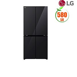 Tủ lạnh 4 cánh LG 580L French Door F56BG thiết kế âm tường (inverter , Linear Cooling & Door Cooling, Hygiene Fresh+ khử mùi diệt khuẩn, kết nối thông minh LG ThinQ, cảnh báo cửa mở,màu đen, mặt gương soi.)