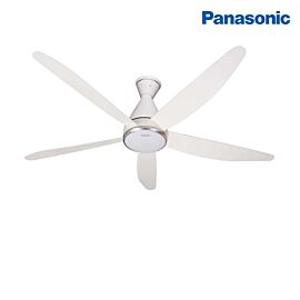 Quạt trần Panasonic F60GFN - 5 cánh, 58W, motor DC bạc đạn, 9 mức gió, Econavi, đèn LED với 6 chế độ ánh sáng, remote, màu trắng