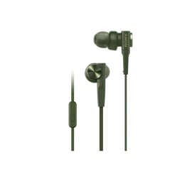 Earphone Sony EXTRA BASS MDR-XB55AP - màu xanh lá - Loa 12mm loại vòm; MIC+Khiển trên dây; dây 1.2m; 8g