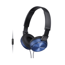Tai nghe Sony MDR-ZX310AP On-Ear - màu xanh dương - màng loa 30mm; 10-24.0000Hz; dây 1.2m; 125g