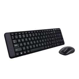 Bộ bàn phím chuột không dây Logitech MK220 - 2.4GHz, Màu đen, Full size 96%