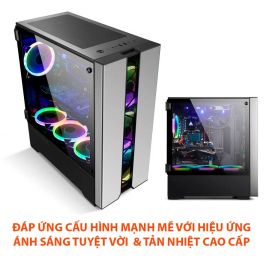 Vỏ máy tính Golden Field Z22FA-405 x 210 x 510mm, ATX, 2 HDD/SSD,3 SSD,Sẵn 3 Fan 12 + 3 Option Fan 12, 2 Option Fan 14, 1 rad TN nước 24