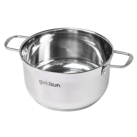 Bộ nồi inox 5 đáy Goldsun GPS1735-S, 16-20-24cm, quai inox bọc silicone, dùng cho mọi loại bếp