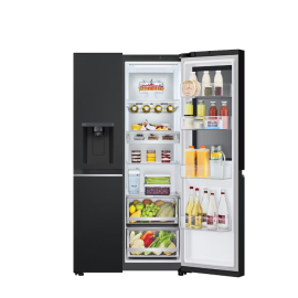 Tủ lạnh SBS LG 635L GR-G257BL InstaView -Màu đen nhám - Đá tự động; Đá viên và đá vụn; Nước ngoài diệt khuẩn UVnano và đá ngoài; CSPF 1.21