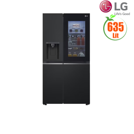 Tủ lạnh SBS LG 635L GR-G257BL InstaView -Màu đen nhám - Đá tự động; Đá viên và đá vụn; Nước ngoài diệt khuẩn UVnano và đá ngoài; CSPF 1.21