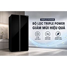 Tủ lạnh SBS Hitachi 656L HRSN9713ESAGBKVN Dung tích lưu trữ lớn, Dual Surround Cooling (Hệ thống làm lạnh Vòng Cung Kép), Selectable Zone (Ngăn trữ chuyển đổi 3 chức năng: ngăn lạnh, Chill, cấp đông mềm), làm đá tự động (thiết kế bình chứa nước mới), bộ l