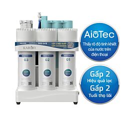 Máy lọc nước RO Karofi KAQ-UC05, undersink, 10 lõi lọc, bổ sung vi khoáng, gấp 2 hiệu suất
