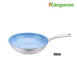 Chảo inox chống dính đáy từ Kangaroo KG2IF2803, 5 lớp, Whitford, 28cm, sâu lòng 5,5cm