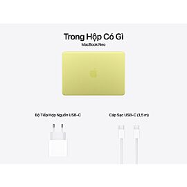 Macbook Neo 13 APPLE A18 PRO/6C CPU/5C GPU/8GB RAM/512GB SSD/13.0"/20W/A3404/VÀNG (CITRUS)- MHFE4SA/A