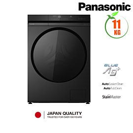 Máy giặt Panasonic cửa trước 11kg NA-22VDR1BVT (bảng điều khiển cảm ứng với đèn LED trắng và cửa lồng giặt kính cường lực, ActiveFoam, stainmaster, Blue AG+, cảm biến thông minh AI Smart Wash, ghi nhớ thông minh My Smart Memory, tự vệ sinh lồng giặt và gi