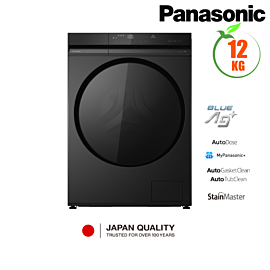 Máy giặt Panasonic cửa trước 12kg NA-24VDW1BVT (ActiveFoam, stainmaster, Blue AG+, bảng điều khiển cảm ứng, cảm biến thông minh AI Smart Wash, tự động vệ sinh lồng giặt và gioăng cửa, tự động phân bổ, điều khiển từ xa qua IoT và ghi nhớ thông minh My Smar