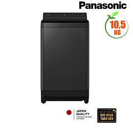 Máy giặt Panasonic 10.5kg cửa trên NA-FJ105X1BV (ActiveFoam, Stainmaster, xoáy nước Water Bazooka, động cơ TD Inverter với DMM, ghi nhớ MySmart Memory, vệ sinh lồng giặt Tub Hygiene, tự động làm sạch Auto Tub Clean, gỡ rối áo quần Tangle Care), màu đen H 
