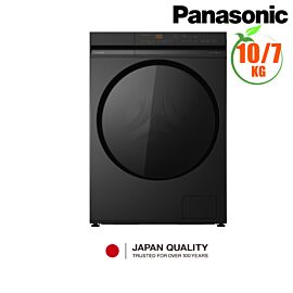 Máy giặt sấy Panasonic 10kg/7kg NA-S20DG1BVT (ActiveFoam, stainmaster, Blue AG+, công nghệ sấy tối ưu cùng khả năng giảm nhăn Steam Fresh, tính năng, cảm biến thông minh AI ECONAVI, AI SmartWash, điều khiển từ xa IoT) Màu đen, H x W x D (845 x 596 x 585)