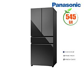 Tủ lạnh Multi Door Panasonic 545L NR-YW590XJKV ( 4 cánh mặt kính cường lực, đông mềm Prime Fresh -3 độ C, NanoX ức chế vi khuẩn, làm đá tự động, ngăn rau củ duy trì độ ẩm )