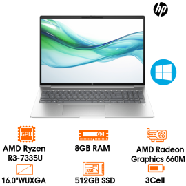 Laptop HP ProBook P465-G11-A8WS0PT R3-7335U/8G/512GSSD/16.0WUXGA/WL/BT/FP/3C/ALU/W11SL/LEDKB/BẠC