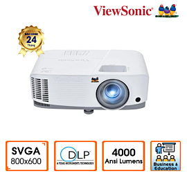 Máy chiếu ViewSonic PA503S-3: 4000 ANSI Lumen; SVGA; 28.000:1; 800x600; Loa 2W; 190W; 30"-300"; Zoom 1.1x; IN: 1xHDMI + 2x Computer in; 2Y (Bóng: 1Y hoặc 1000h) (PA503S-3)