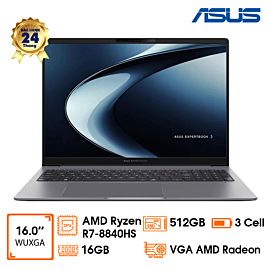 Laptop Asus Expertbook PM3606CHA, 16" WUXGA, R7 8840HS,16GD5 (1x16GB) (up to 64GB), 512GB SSD/AMD Graphics, be+BT, FP, Win 11 Home, Misty Grey, 2Y (PM3606CHA-MB0082W)