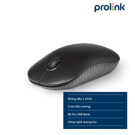 Chuột không dây PROLINK PMW5009-BLK, 1200dpi/3-button