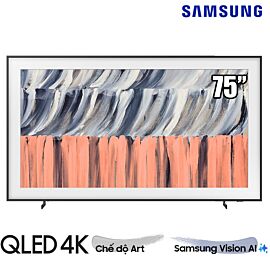 TV Samsung 75-inch QLED 4K LS03H - Thiết kế khung tranh, Glare Free with QLED, 100Hz, DLG 2K up to 120Hz, AI Generative Wallpaper, Multi View, Super Ultra Wide Game View