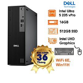 PC Dell Pro Slim QCS1250 (8.5L), Ultra 5 235 vPro, 16GD5 bus 5600 (up to 64GB), 512GB SSD M.2 NVME, WiFi 6E, KB+M, Win11H; 3Y (QCS1250-U516G512W)