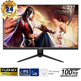 LCD 27-inch QDT QT27MF - IPS; FHD(16:9); 250cd/m2; 100Hz; 5ms; VESA 7.5x7.5; HDMI + VGA; Cable HDMI; 2Y (QDT-QT27MF)
