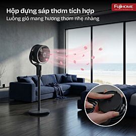 Quạt cây tuần hoàn không khí Fujihome CFR04-VOICE, điều khiển bằng giọng nói, 40W, 8 tốc độ, màu ghi