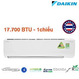 Điều hòa Daikin RKM50AVMV 1 chiều-Inverter 18000TU/h;Hybrid Cooling;Streamer;EnzymeBlue; Mắt thần; 46dB, dàn đồng, (dàn nóng )