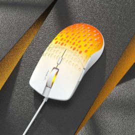 Chuột có dây gaming AULA S11 Pro - USB, Màu Cam, LED Rainbow, DPI 3600, 6 nút