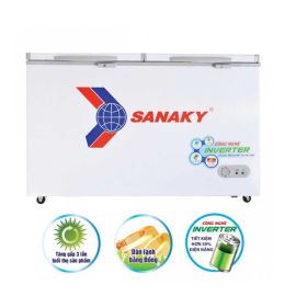 Tủ đông mát Sanaky 270L inverter VH-3699W3(2 ngăn:1 đông 1 mát,2 cánh,Dàn đồng,R600a,1215*620*845)